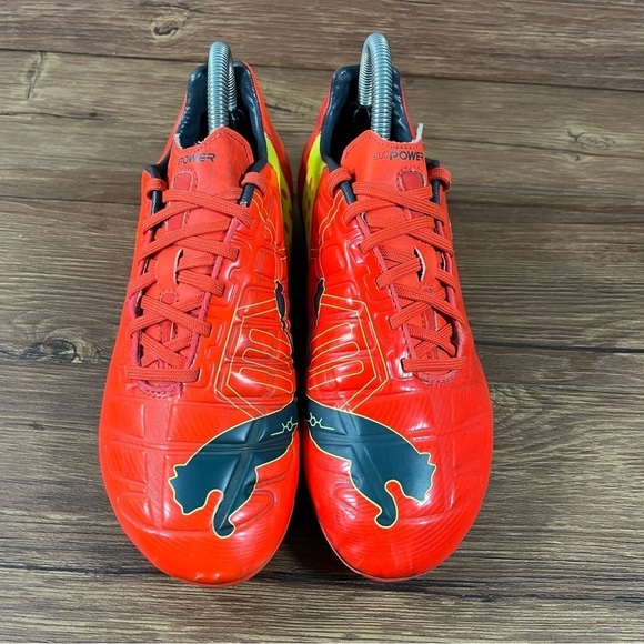 Puma Evo Power 3 Orange Soccer Cleats Men’s Size 7 Athletic Shoes - Picture 7 of 10